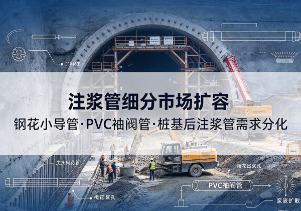 南雄注浆管细分市场扩容，隧道钢花小导管、PVC 袖阀管、桩基后注浆管需求分化